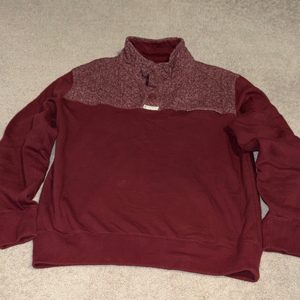 Marc Ecko Men's Maroon Zip-Up Sweater